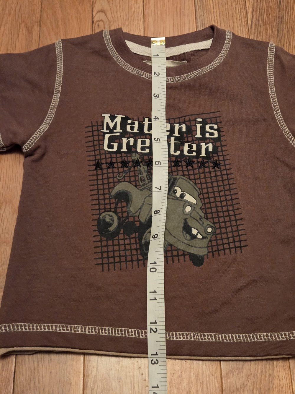 Disney Pixar Cars 9-12M 'Mater is Greater' Brown Longsleeve Shirt - Picture 5 of 5